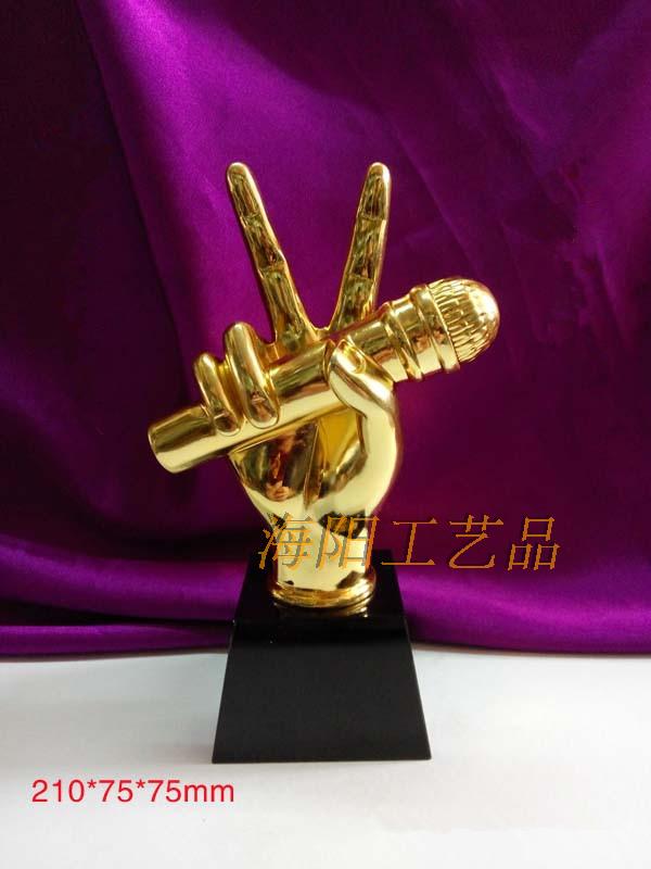 金话筒歌唱比赛奖杯 中国好声音奖杯 音乐奖杯 纪念品 礼品