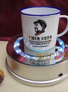 led灯座白色旋转台电动摄影