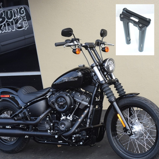 加高车把把立DS风格 18年哈雷软尾街霸改装 黑色T形riser 包邮 美产