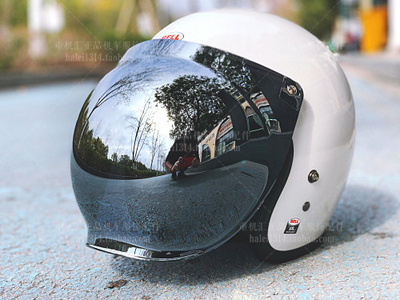 适用于bell3/4头盔泡泡镜片电镀