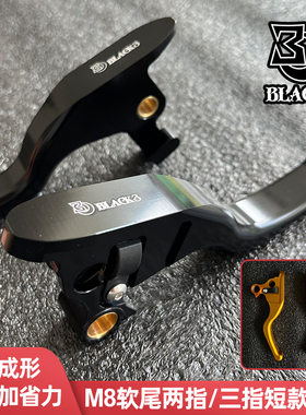 Black3哈雷18后肥仔街霸突破者路威S改装离合刹车牛角短款DS手札