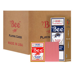 小蜜蜂扑克正品 美国进口NO.92bee整箱批创意加厚百家乐德州纸牌