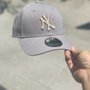 NEW ERA纽亦华棒球帽MLB纽约扬基灰色基本款街头休闲男女嘻哈帽子