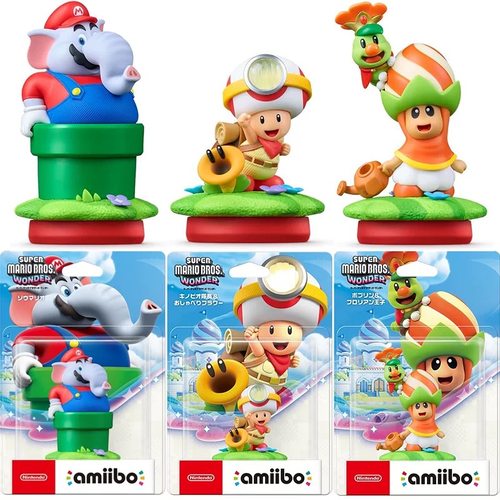 现货正版 任天堂amiibo马里奥惊奇大象马里奥奇诺比奥队长闲聊花