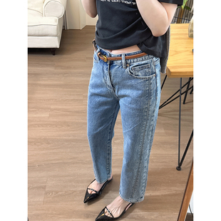 CHIA 老粉bi入神裤颜色版型工艺都敲绝拼接压线重工gao级洗水仔裤