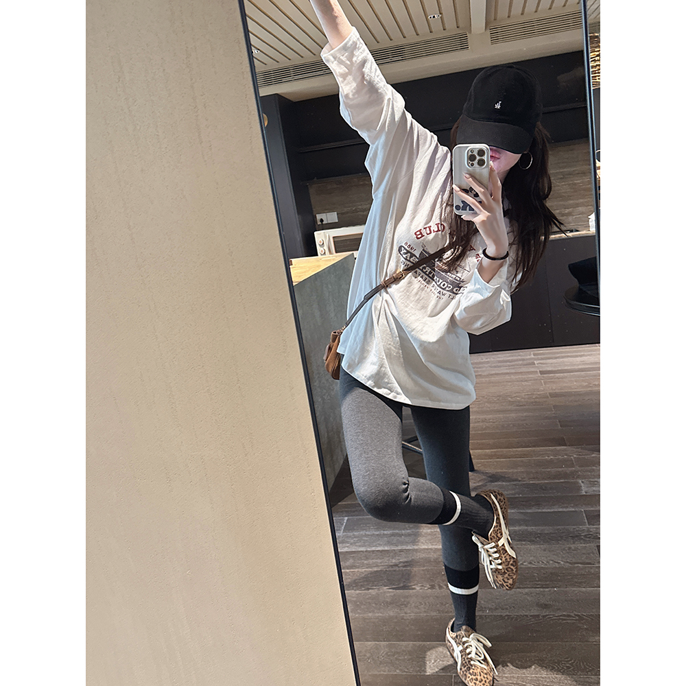 低饱和撞色印刷图案百搭洋气