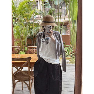 颓废家自留怒推糯唧唧羊驼毛软糯莫兰迪色针织开衫多巴胺纯色外套