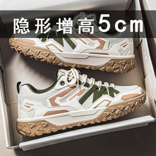 休闲鞋子2026巨好看百搭潮鞋超火增高板鞋不累脚夏季透气防臭男鞋