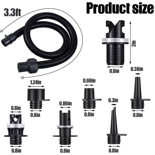 热销sup充气船冲锋舟充气床冲浪板气阀电动泵用螺旋式多功能
