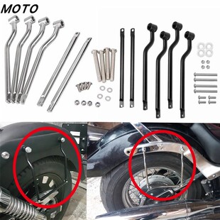 龙嘉V途奔达250摩托车通用改装复古全活动边包防护支架边箱挂包