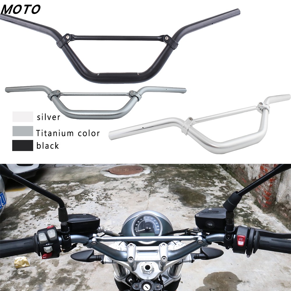 适用宝马RnineT拿铁GV300S摩托车把改装加高舒适型拉杆复古变径把