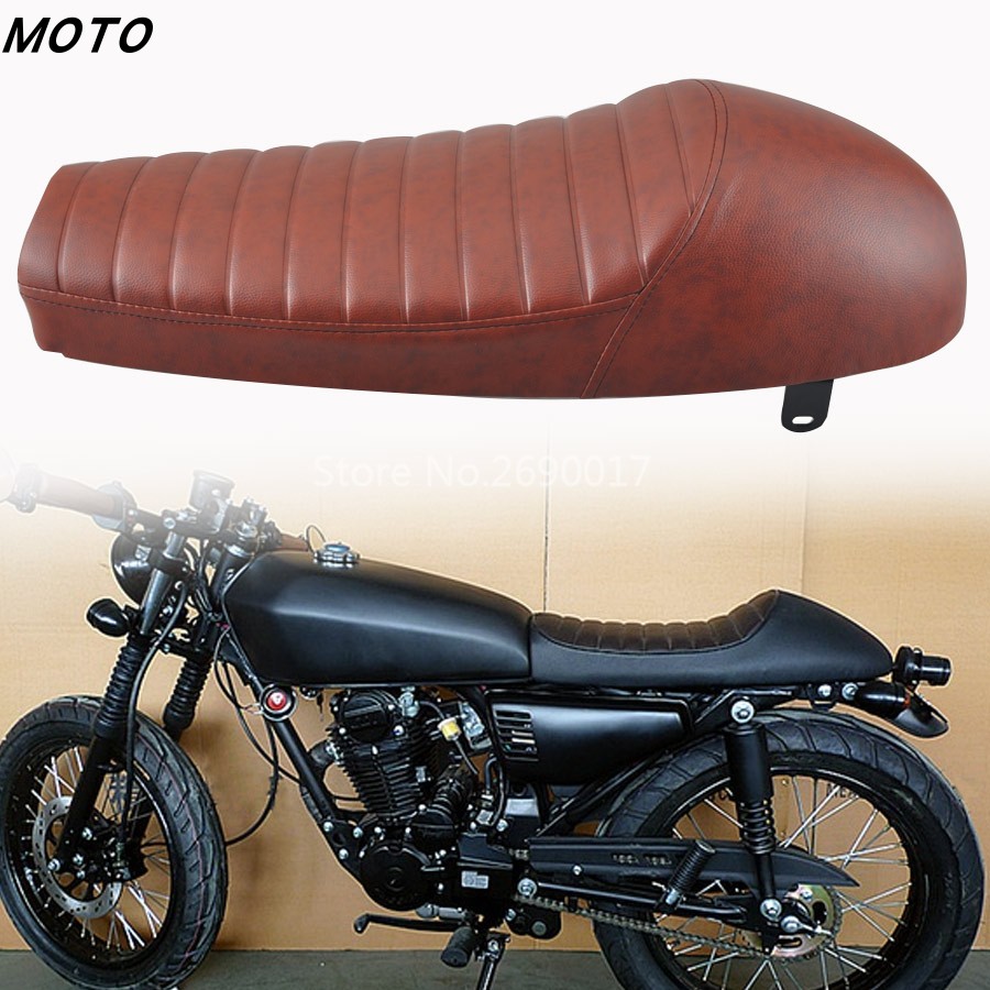 摩托车复古改装坐垫 加长毛毛虫 驼峰座垫 CG125/GN125H 加长坐垫