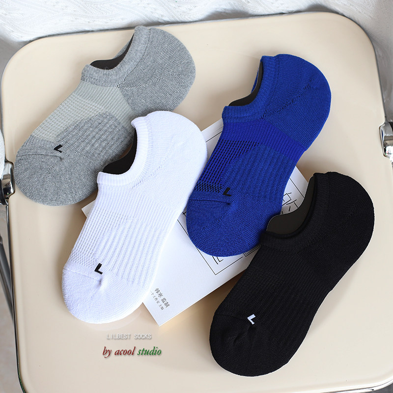 袜子男春夏纯棉隐形船袜简约黑白纯色毛巾底加厚吸汗浅口运动短袜,女士内衣/男士内衣/家居服,船袜,淘宝优惠券,粉丝福利购,淘宝优惠卷