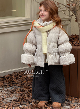 冬款大上新《云朵小暖炉》女童法式休闲宽松加厚保暖羽绒服D62001