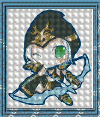 【印花】漫游绣*英雄联盟十字绣*q版寒冰射手艾希