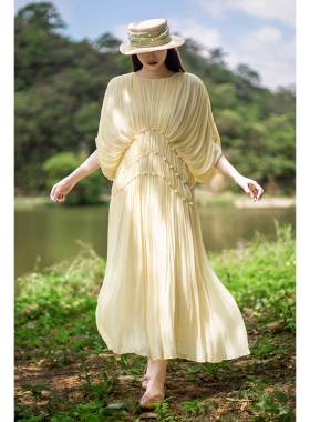 2026新款大牌高端品牌夏季轻礼服裙子了然红标真丝桑蚕丝连衣裙女