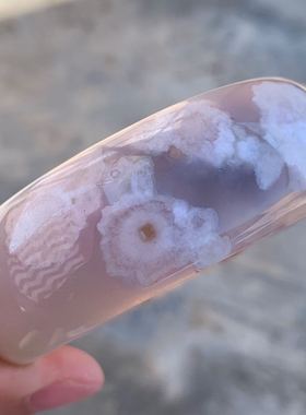 冰透樱花网红百搭风转运玛瑙手镯