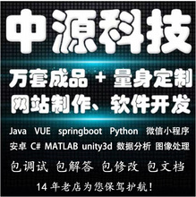 计算机程序VUE系统Java网站项目php软件开安卓发设计Python定制C#
