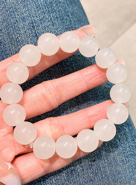 合金仿水晶手链 冰透手串女士渐变色甜美玻璃琉璃盘玩盘珠首饰品