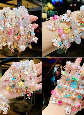合金珐琅手链 儿童水晶手链可爱卡通少女韩版首饰库洛米学生手链