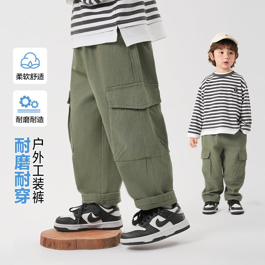 右欧男童工装裤休闲长裤