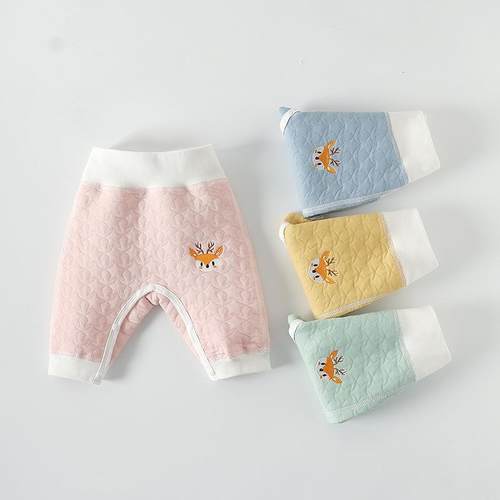 婴儿裤子保暖大高腰护肚