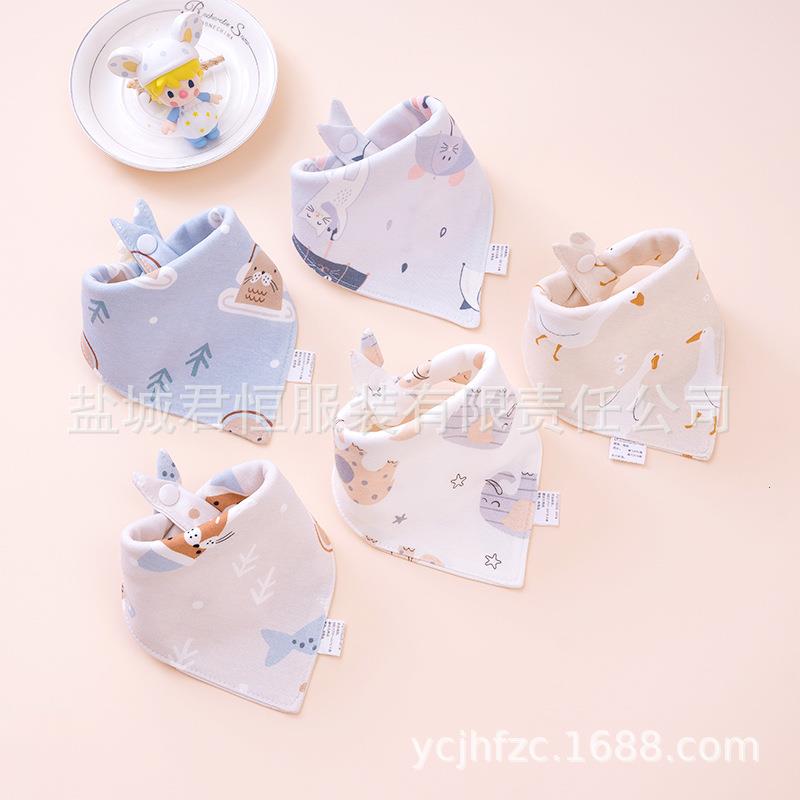 宝宝纯棉口水巾婴儿三角