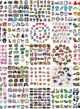 新款套装洞洞鞋鞋花智必星鞋扣鞋配饰鞋配件DIY可拆卸PVC软胶材质