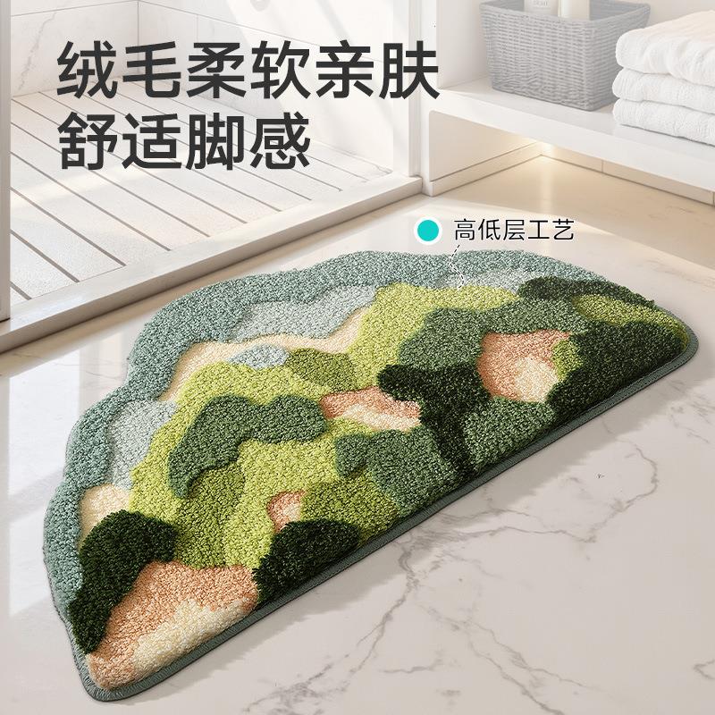 浴室防滑地垫异形创意植图片