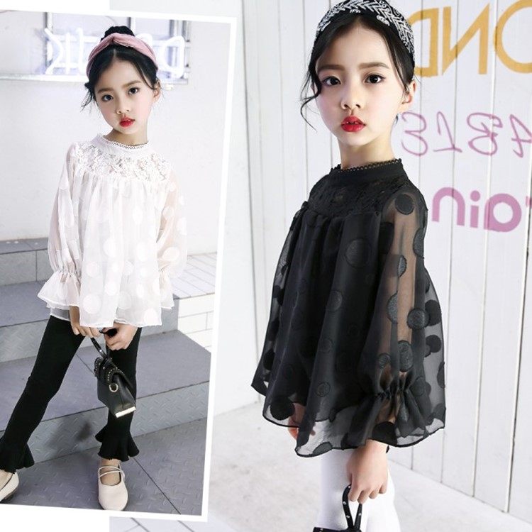 2019夏新款童裝女童圓領蕾絲雪紡襯衫 兒童長袖中大童襯衣上衣201在類目 童裝/嬰兒裝/親子裝, 襯衫中 - 來自Buy2taobao.com提供專業的淘寶代購服務