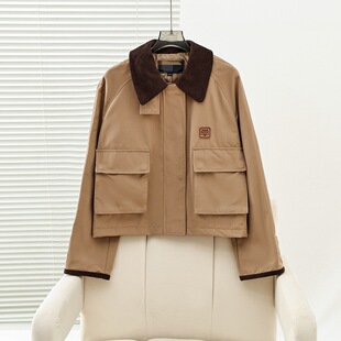 赵露思同款2025秋冬新款女装宽松菱形绗缝棉衣外套TTJP258TW1A