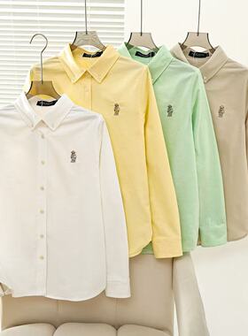 赵露思同款2026春季新款女装学院风多色翻领长袖衬衣TTYW2612C1E