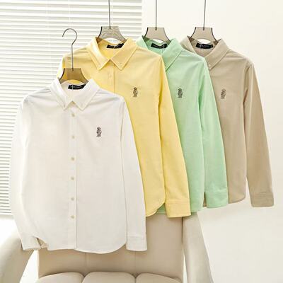 赵露思同款2026春季新款女装学院风多色翻领长袖衬衣TTYW2612C1E