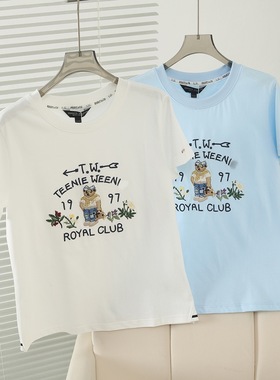 2025夏季新款学院风简约活力运动休闲圆领短袖T恤女装TTRW252302W