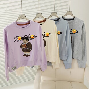 赵露思同款2025秋新款学院风索罗娜重工刺绣长袖卫衣TTMA254902P