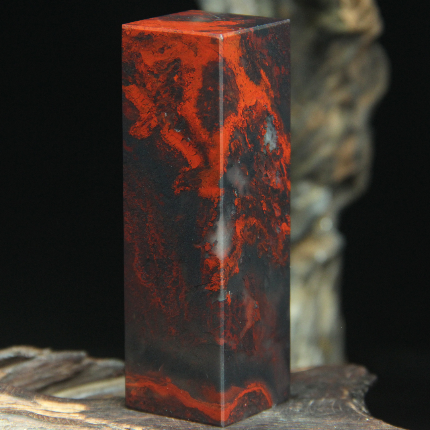 孤品天然桂林鸡血玉印章鸡血石原石章料玉石印石印玺书法书法章