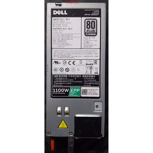 Dell 750W 1100W R640/R730 R740 T630 09TMRF G6W6K V1YJ6电源