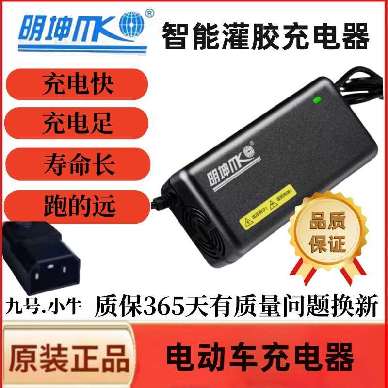 九号电动充电器灌胶款铅酸蓄电池48V6A60V50Ah72V35A防雨充满自停