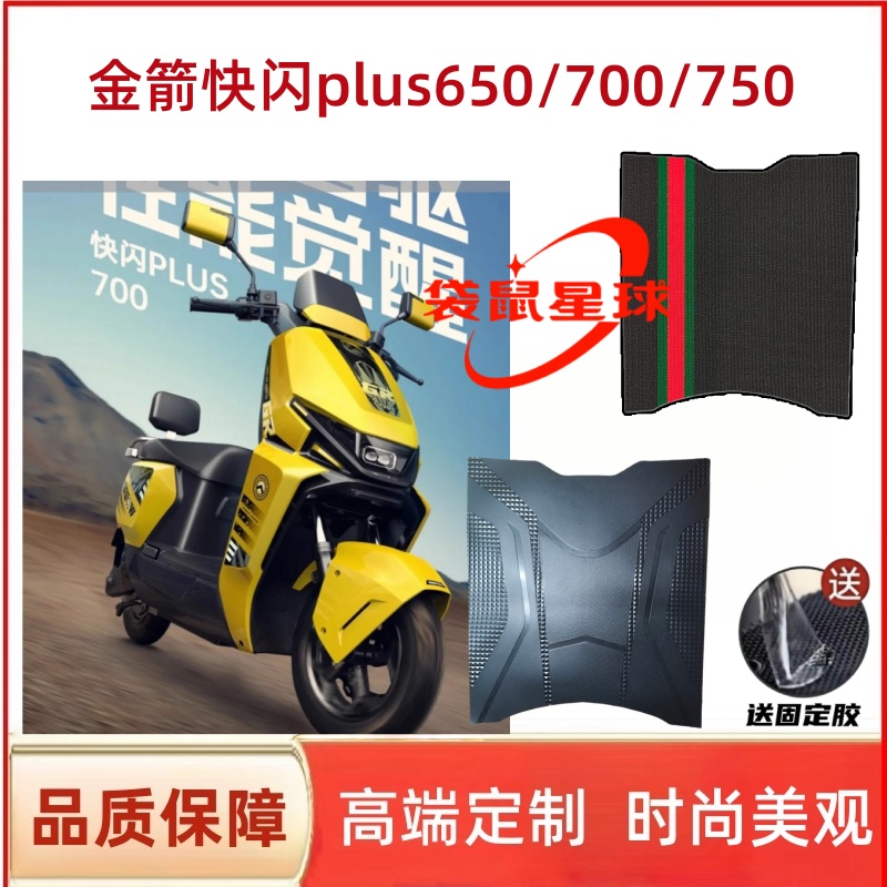 适用于金箭快闪plus650电动车脚垫丝圈耐脏橡胶皮革防水plus700