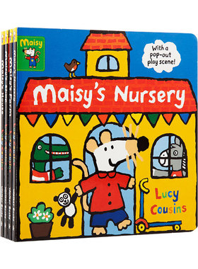 毛毛虫点读版】英文小鼠波波Maisy趣味场景游戏书4册小彼恩凯迪克