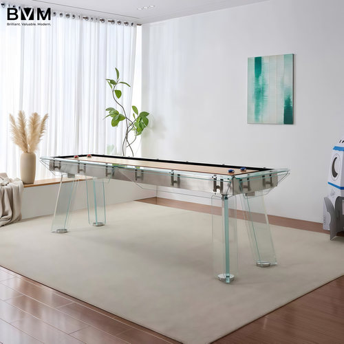 意大利透明水晶钢化玻璃沙壶球桌别墅家用沙狐球桌双人沙弧球台