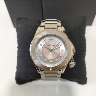 毛毛虫美国直购Juicy Couture/橘滋钢带钻石英表女表1901199现货