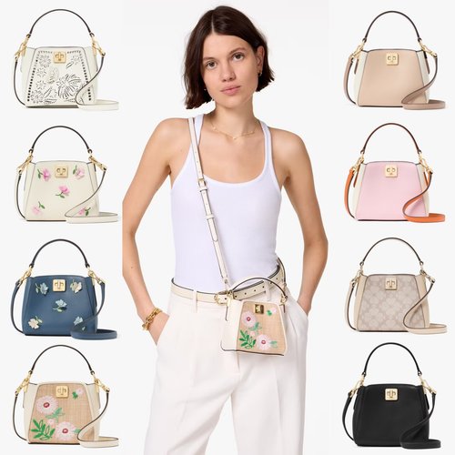 双旦15折起Kate Spade美国官网phoebe迷你花朵镂空草编斜挎包