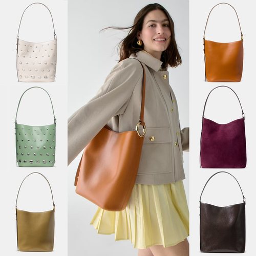 双旦48折起Kate Spade美国官网halo圆环单肩纯色时尚斜挎水桶包