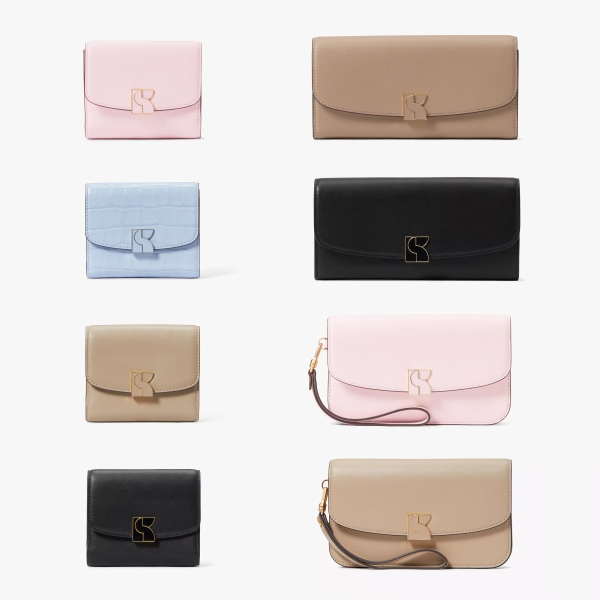 代购8折起Kate Spade美国官网dakota翻盖腕带手拿长短款信封钱包