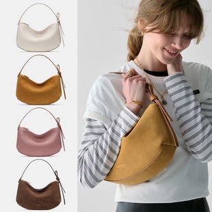 双旦Kate 通勤拉链单肩麂皮腋下包 Spade美国官网loop时尚