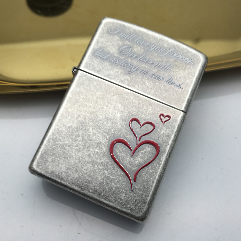 专柜正品㊣zippo/之宝打火机 永恒的爱 红心/14年产