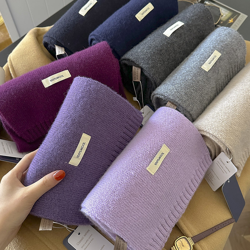 2025冬季羊毛保暖针织围巾