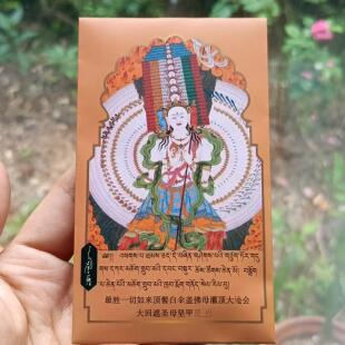 尼泊尔坝庆s 大白伞盖佛母灌顶大回遮坚甲圣物 一袋