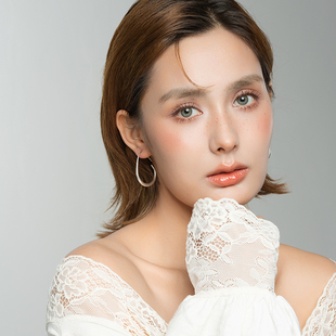 设计师气质森女文艺范度假摄影休闲风时尚 几何金银双色入耳环挂饰